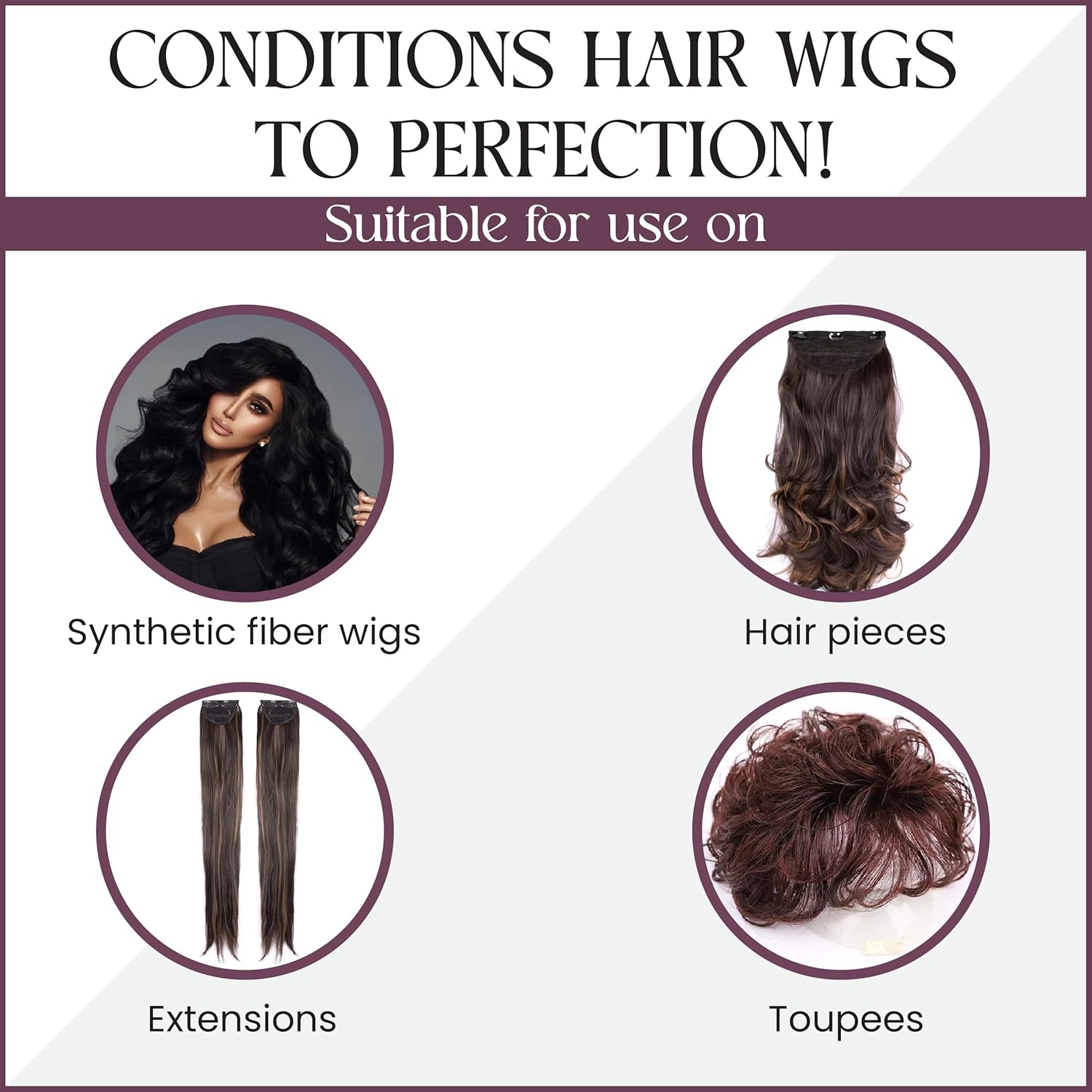 Brandywine Conditioner for Synthetic Wigs, Natural Hair, Hairpieces & Toupees - 8 Ounce - Image 3