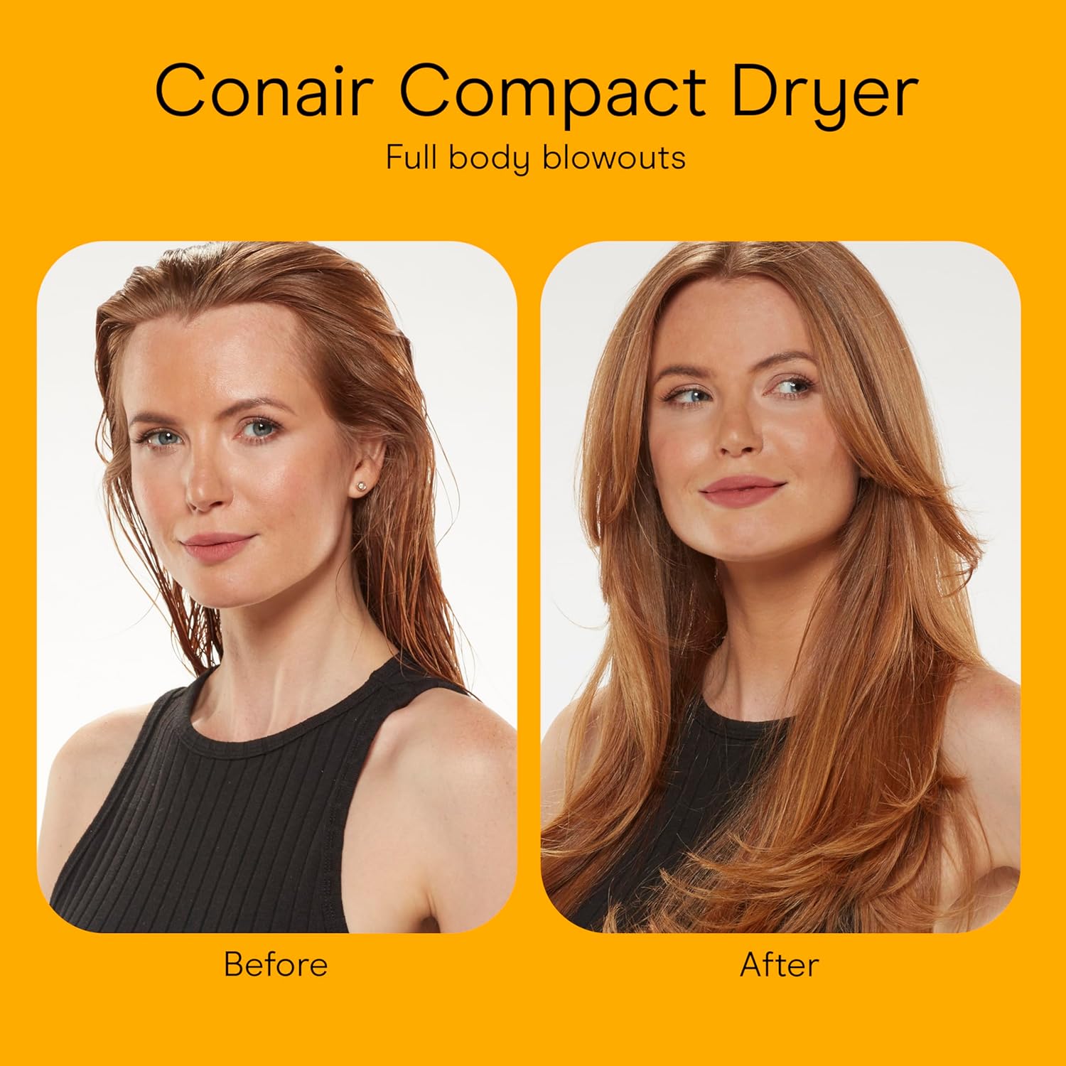 Conair Travel Hair Dryer with Dual Voltage, 1600W Compact Hairdryer with Folding Handle, Hair Blow Dryer with 2 Heat & 2 Speed Settings, Fast Drying, Frizz-Taming Airflow, Easy Storage, Blue - Image 9