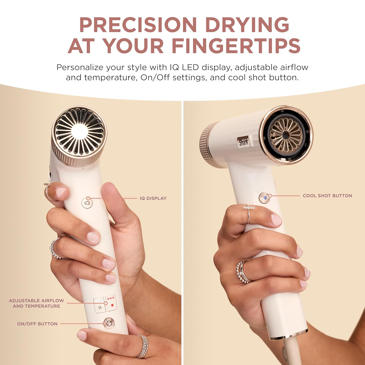 Shark Hair Dryer | SpeedStyle | No Heat Damage Hair Styling Tool | 3 Styling Tools Included | Portable & Powerful Blow Dryer | Best for Straight & Wavy Hair | Silk | HD331 - Image 8