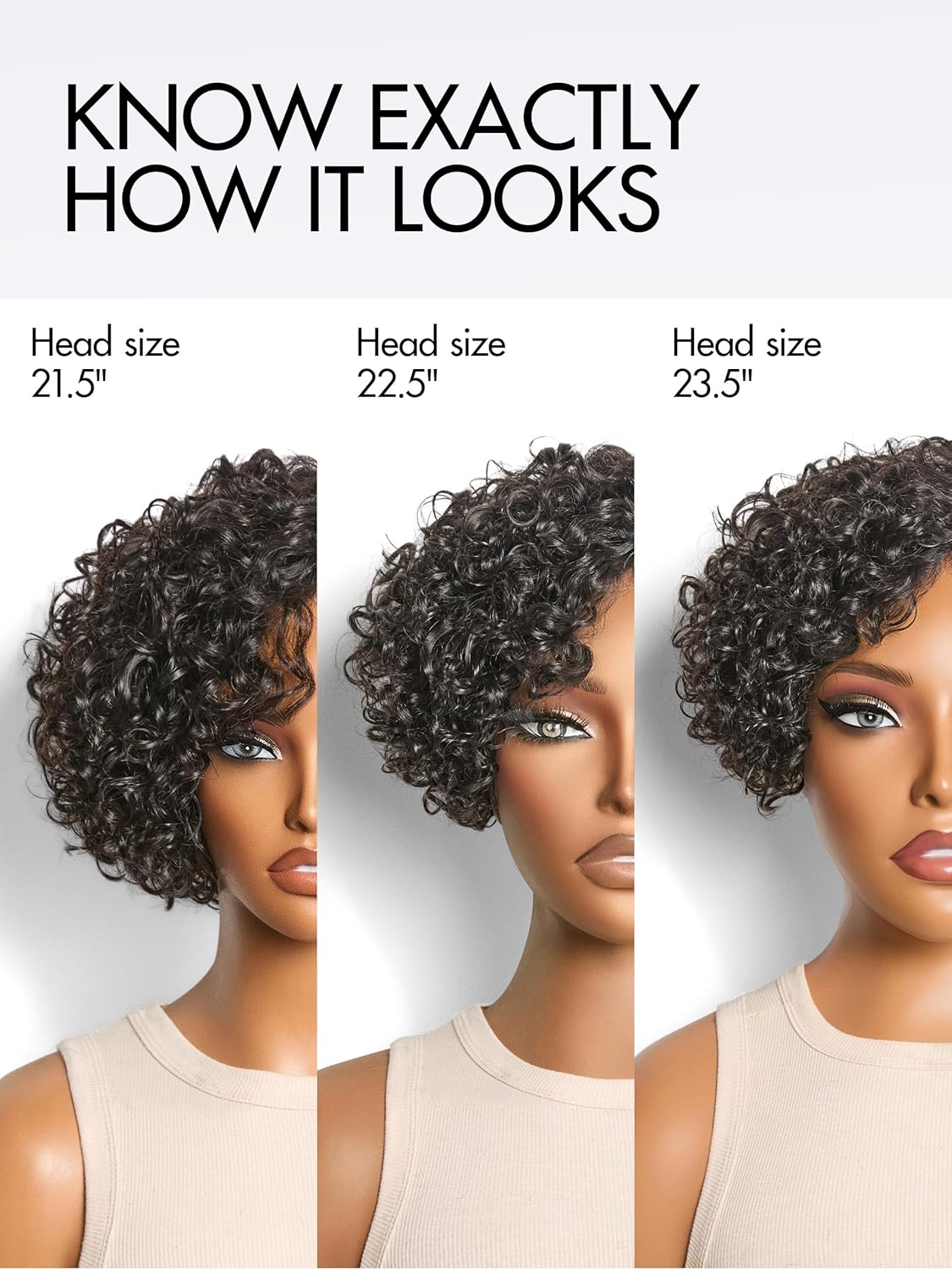 LUVME HAIR 6" Curly Glueless Wigs Human Hair Pre Cut Plucked Undetectable HD Lace Wig Ready to Go Lace Bob Wig Short Curly Water Wave - Image 7