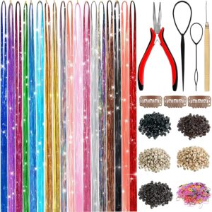 Hair Tinsel,18 Colors Hair Tinsel K...