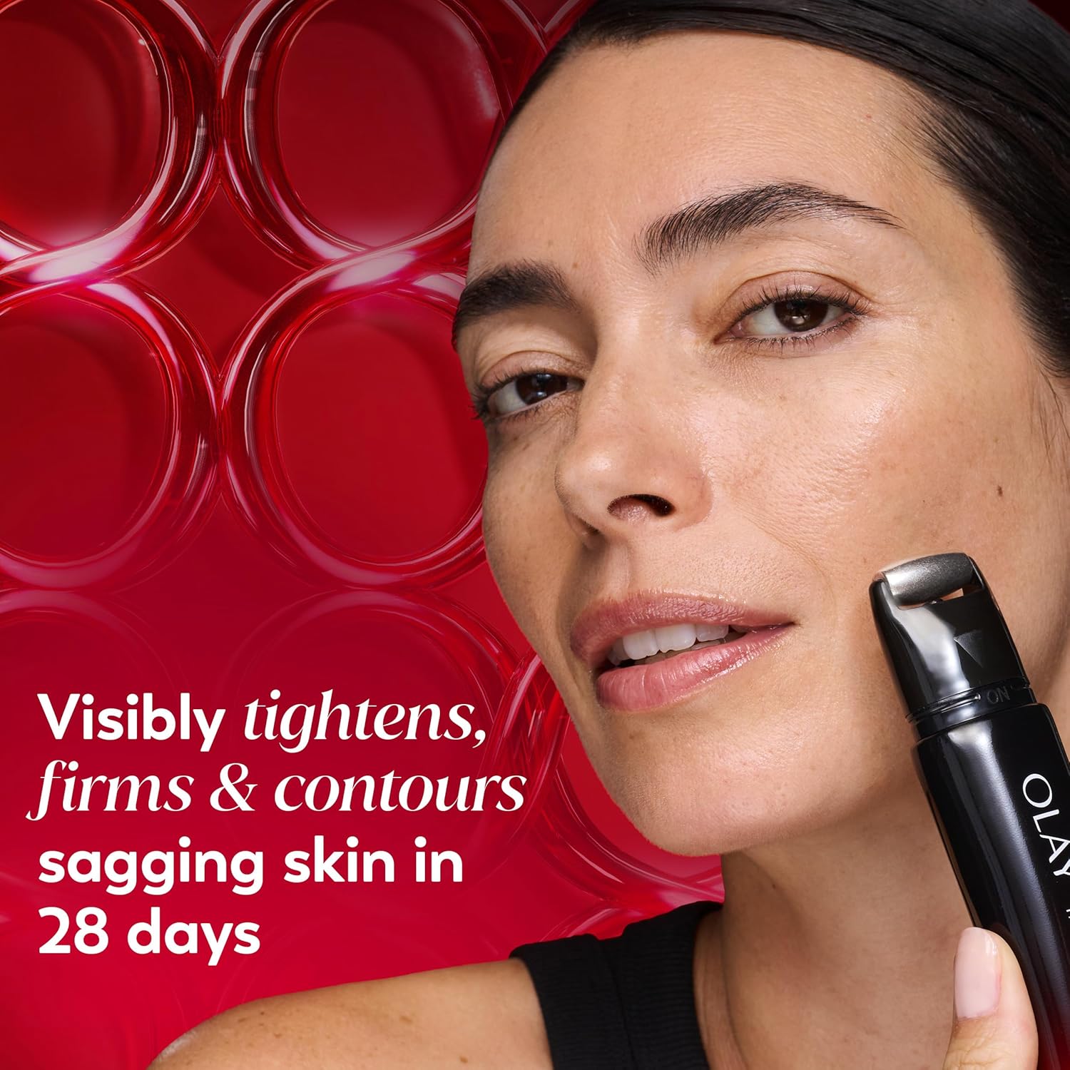Olay Regenerist Neck and Face Roller, Neck Cream for Tightening and Firming, Anti-Aging Moisturizer for Women, Anti-Wrinkle Serum, Face Lift Cream, Cooling, Fragrance-Free, Hexa-Repair & NAD+, 1.7oz - Image 2