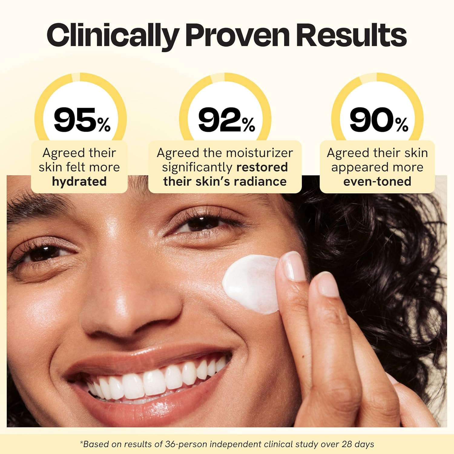 Gleamin Advanced Brightening Moisturizer - Facial Cream with Shea Butter, Vitamin C and Ceramides, Helps Improve the Look of Dark Spots, Uneven Tone & Deep Hydration, Fragrance Free - 1.7 fl oz - Image 3