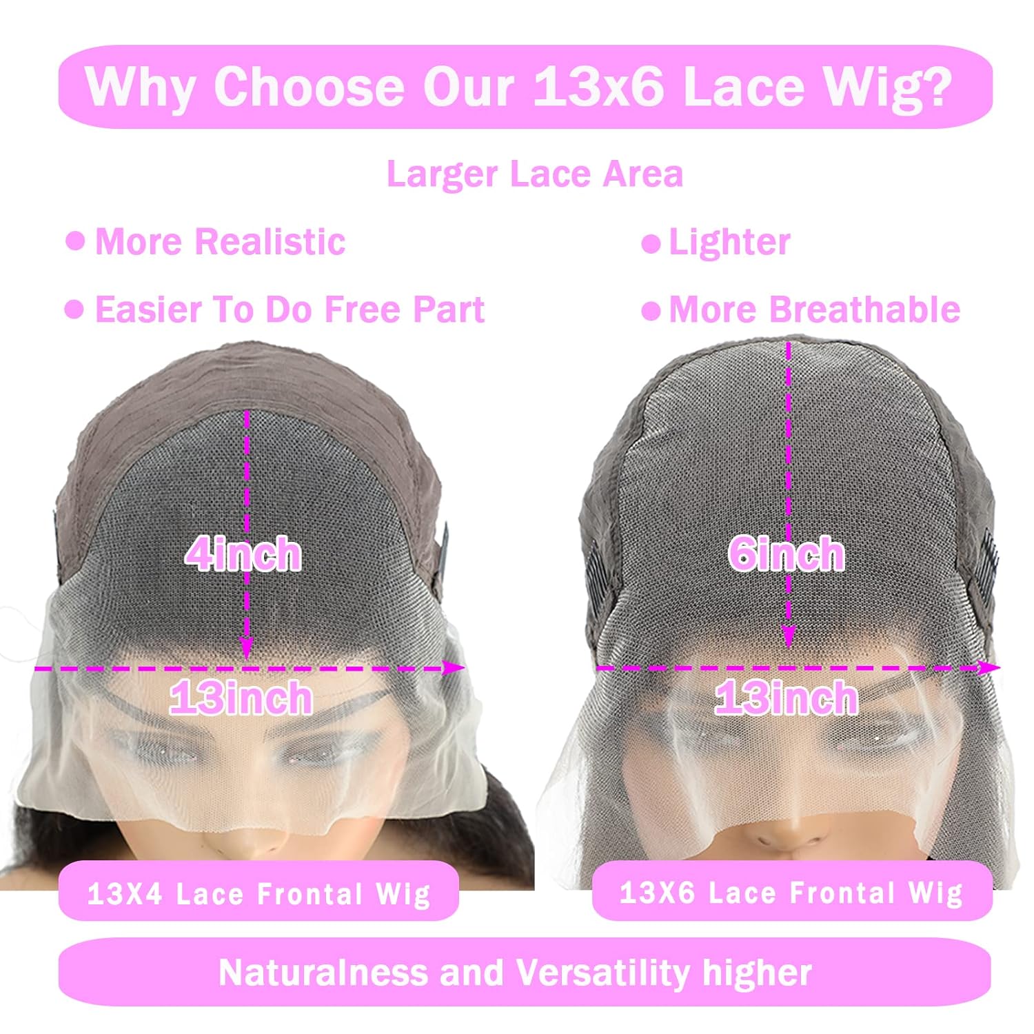 TTSMINS 13x6 Lace Front Wigs Human Hair for Women 180 Density HD Transparent 28 Inch Straight Lace Front Wigs Human Hair Pre Plucked Glueless Lace Frontal Wigs Natural Black Color - Image 4