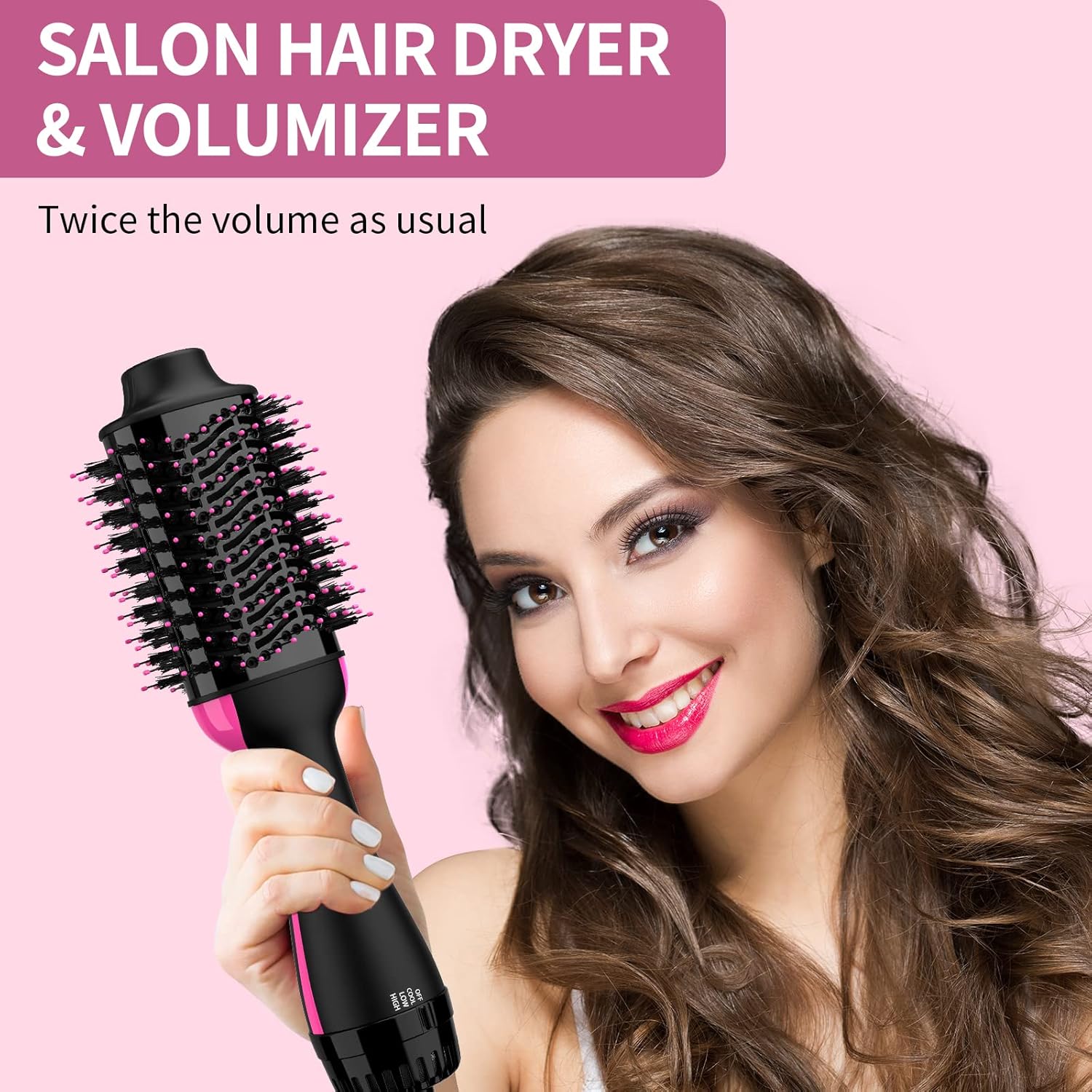 Hair Dryer Brush Blow Dryer Brush in One, Upgraded 4 in 1 Hair Dryer and Styler Volumizer with Negative Ion Anti-frizz Ceramic Titanium Barrel Hot Air Hair Straightener Brush - Image 7
