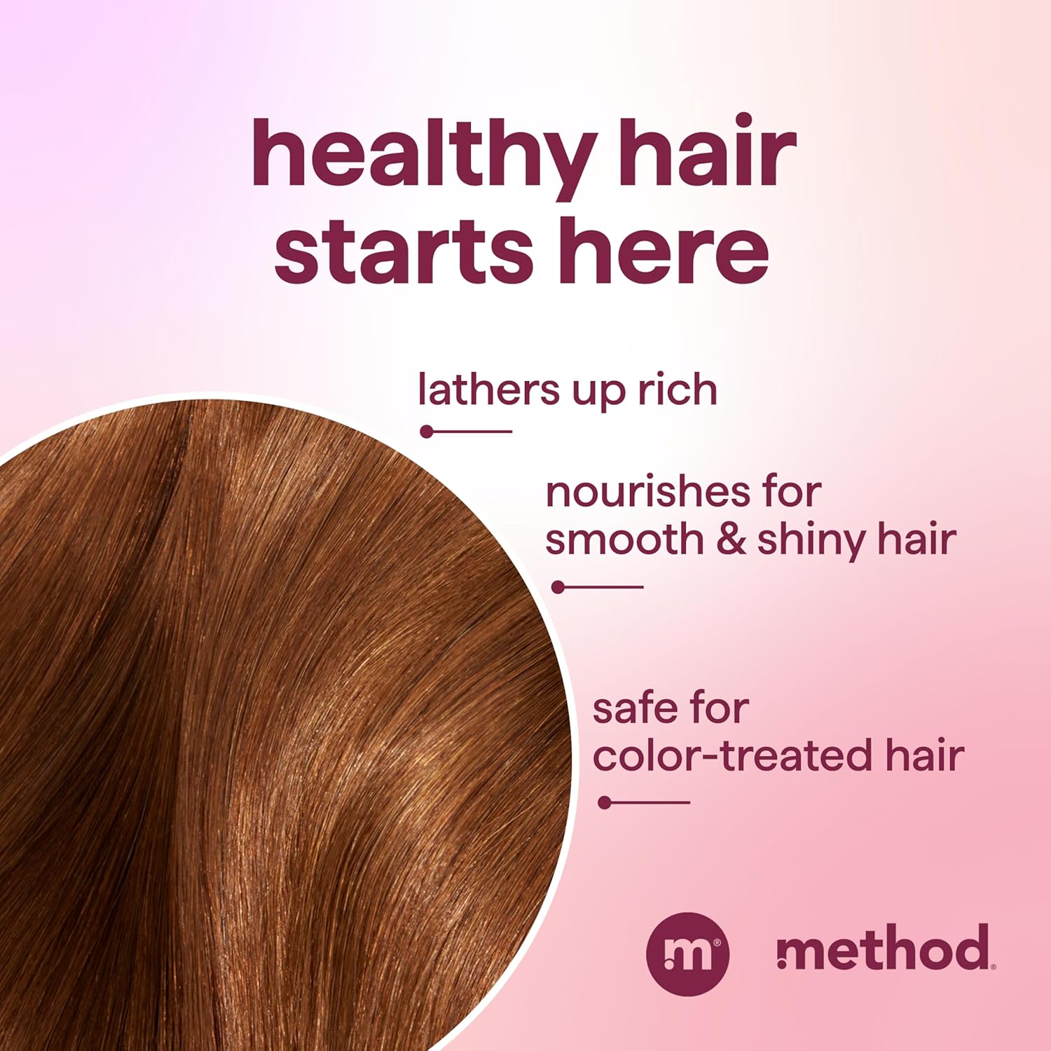 Method Pure Peace Volumizing Shampoo - For Thicker, Fuller and Visibly Hydrated Hair - Sulfate Free and Safe for Color-Treated Hair - 14 oz - Image 7