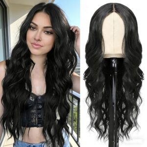 ShowCoco Black Wig for Women 26 Inc...