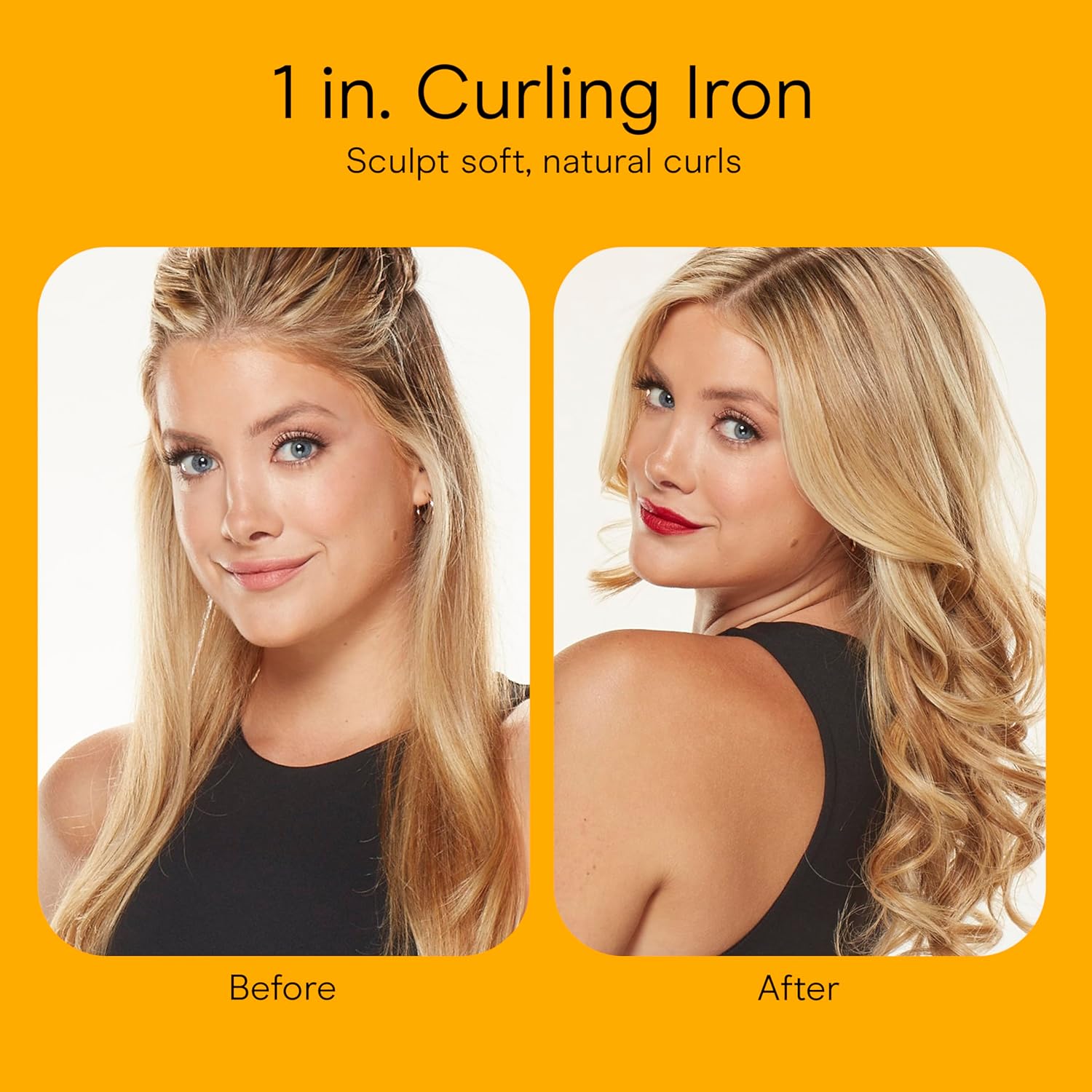 Conair Instant Heat 1-Inch Curling Iron, 1-Inch Barrel Produces Classic Curls, Hair Curler for Short, Medium, and Long Hair, 25 Heat Setting Hair Curling Iron, Black - Image 9