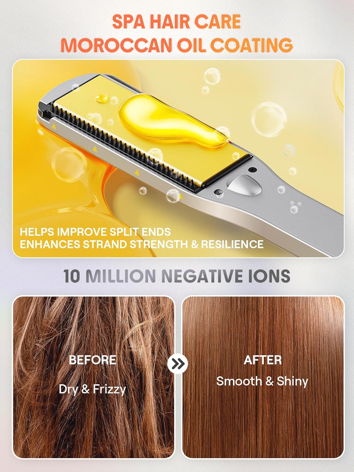 SHEGLAM Hair Straightener, 1.5" Flat Iron Straightener and Curler with Comb Tooth Adjustable Smart Memory Temp 270-450°F Dual Voltage Portable Flat Iron Hair Straightener for All Hairstyles Anti-Frizz - Image 6