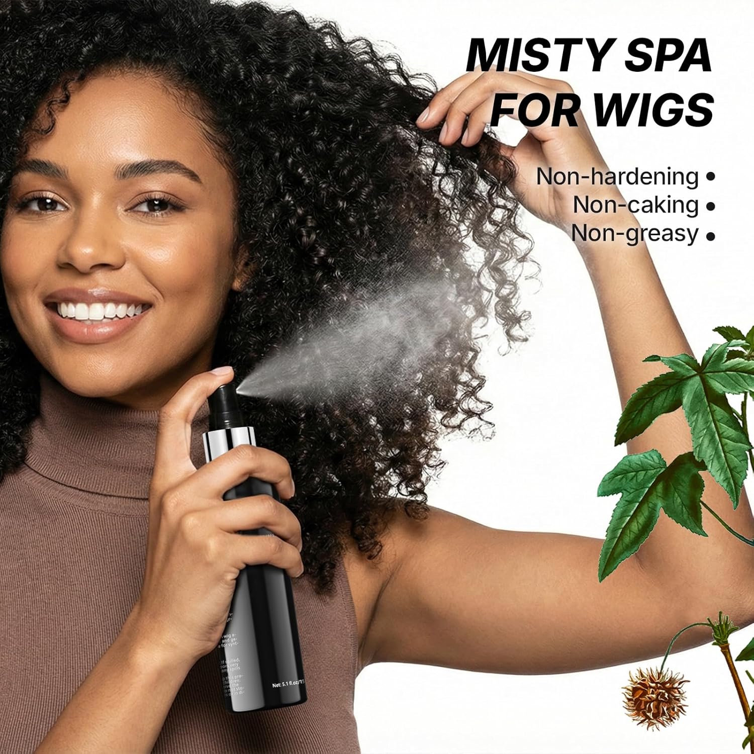 Wig Spray for Synthetic Hair, Detangling Spray Leave In Conditioner for Wigs, Toppers, Hair Extensions & Human Hair, Detangles, Nourishes, Restores Shine & Protects Synthetic Fiber, 5.1 fl.oz - Image 4