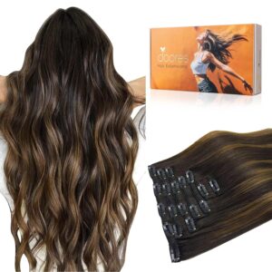 DOORES Clip in Hair Extensions Huma...