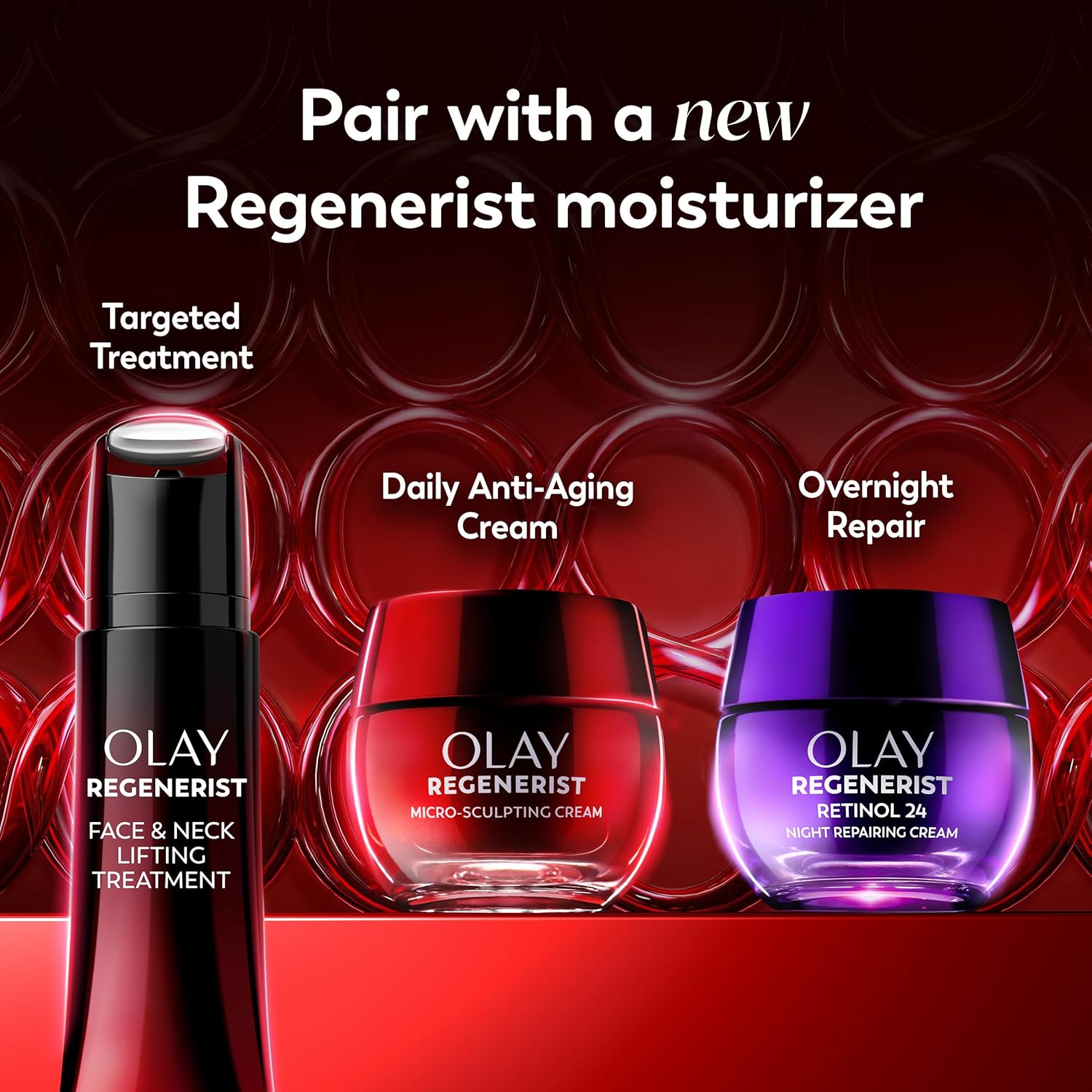 Olay Regenerist Neck and Face Roller, Neck Cream for Tightening and Firming, Anti-Aging Moisturizer for Women, Anti-Wrinkle Serum, Face Lift Cream, Cooling, Fragrance-Free, Hexa-Repair & NAD+, 1.7oz - Image 10