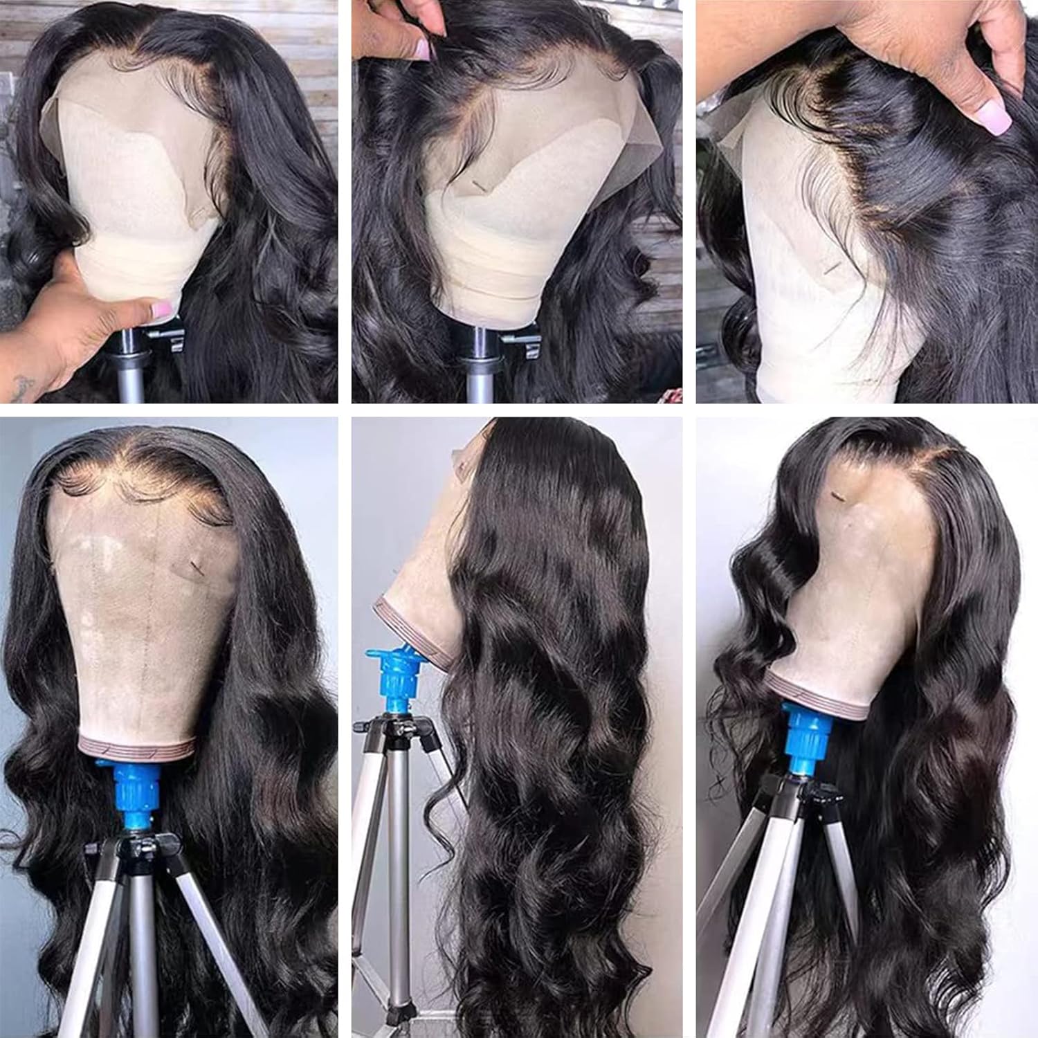 13x6 Lace Front Wigs Human Hair Pre Plucked 180 Density 26 Inch HD Body Wave Lace Front Wigs Human Hair 10A Frontal Wigs Human Hair wigs for Women Glueless Wigs Human Hair Pre Plucked Black wig - Image 6