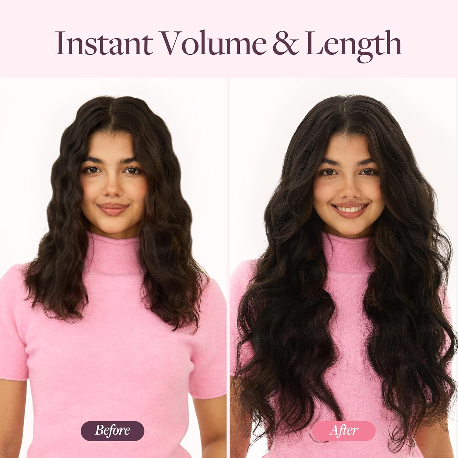 GOO GOO Clip in Hair Extensions Real Human Hair, Remy Human Hair Extensions Clip ins for Women, Natural Human Hair, 18inch 120g 7Pcs, 2 Dark Brown - Image 5