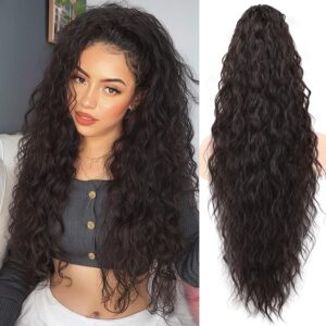 ORSUNCER Claw Long Wavy Ponytail Ex...