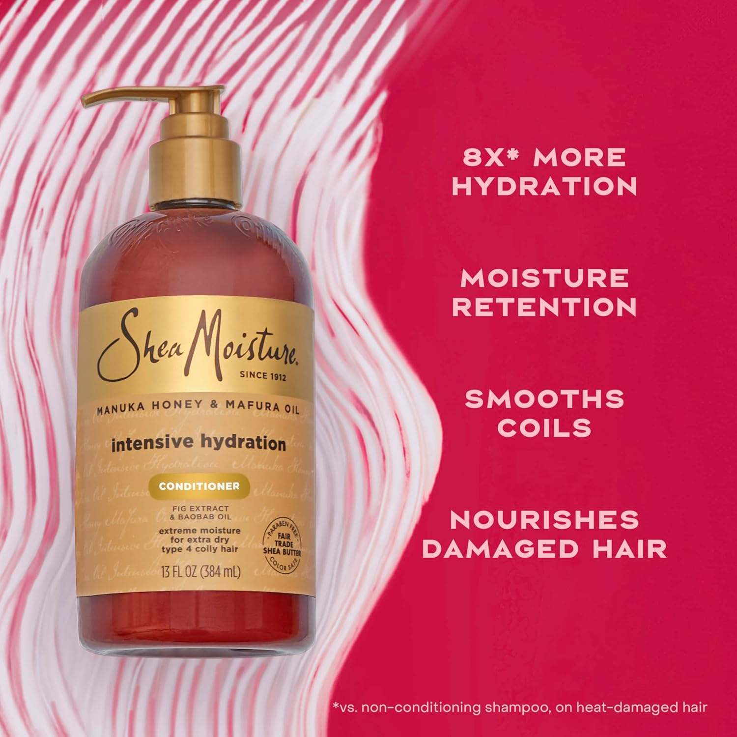SheaMoisture Intensive Hydration Conditioner Manuka Honey and Mafura Oil for Dry, Damaged Hair Deep Moisturizing Conditioner 13 oz - Image 4