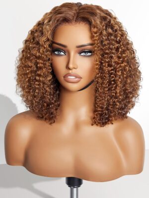 LUVME HAIR 12 Inch Brown Curly Bob ...