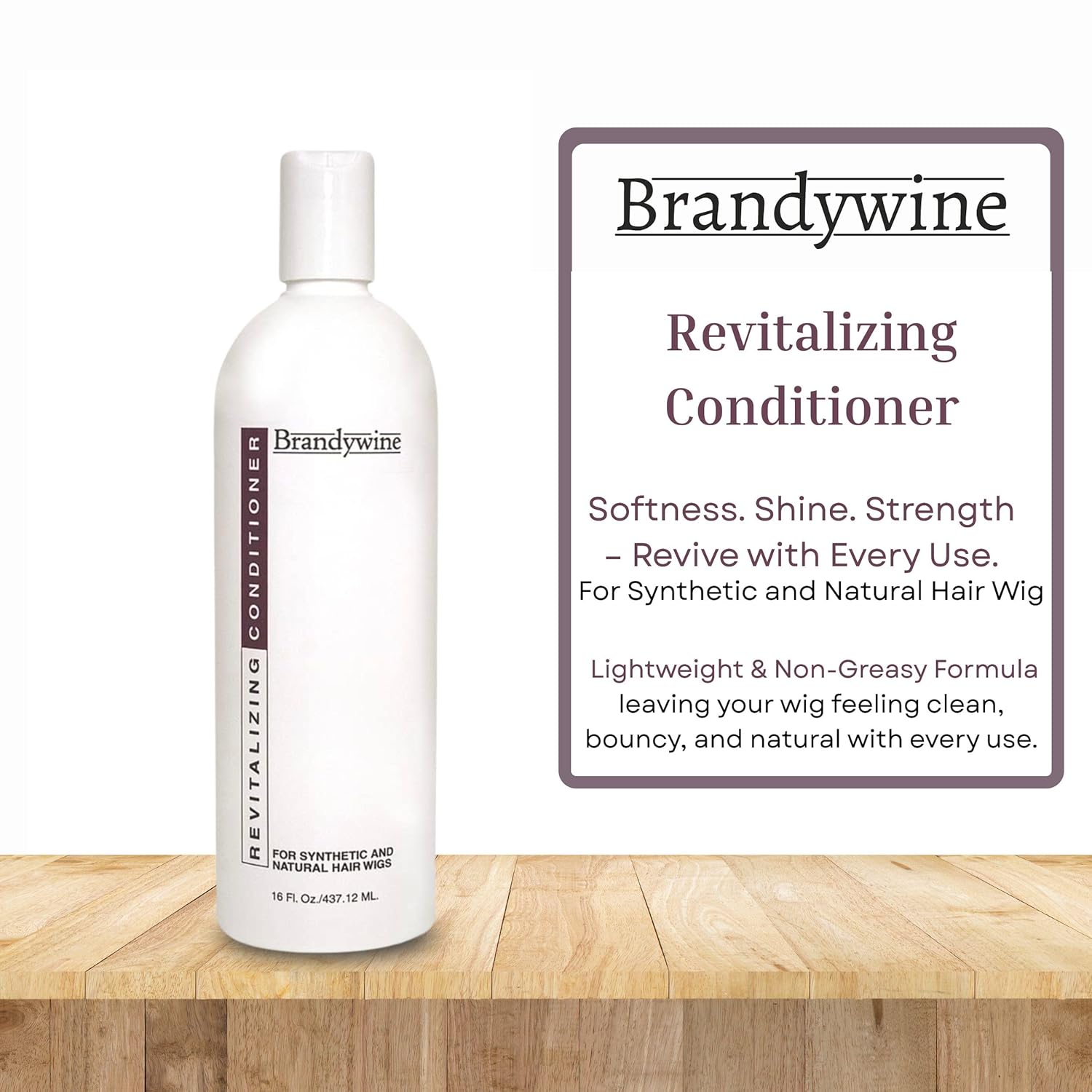 Brandywine Revitalizing Conditioner – For Synthetic & Natural Hair Wigs, 16 Ounces - Image 2