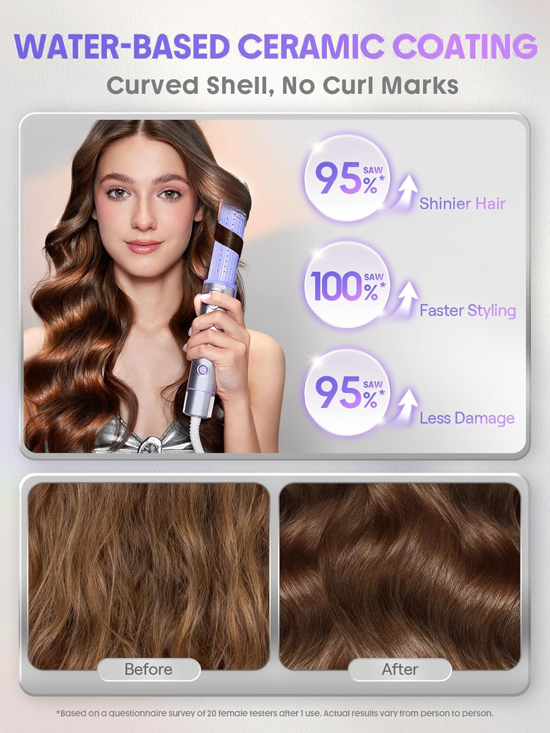 SHEGLAM Manual Airflow Styler Curling Iron, 2 in 1 Hair Straightener & Curler, 360° Cool Air Lock, 1 inch, Anti-Scald Flat Iron, 4 Temps, Fast Curling Straightening Less Damage for Long Short Hair - Image 3