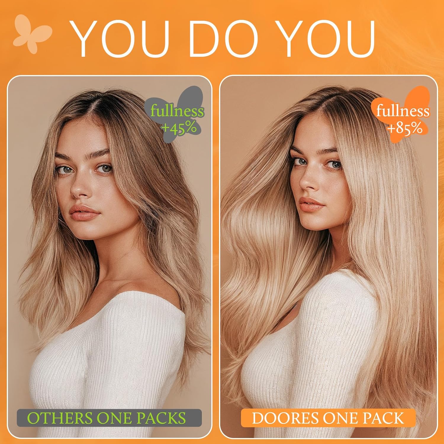 DOORES Clip in Hair Extensions Human Hair Extensions, Balayage Dark Brown to Chestnut Brown 120g 7pcs 18 Inch Real Human Hair Extensions Clip in Straight Remy Silky Weft - Image 6