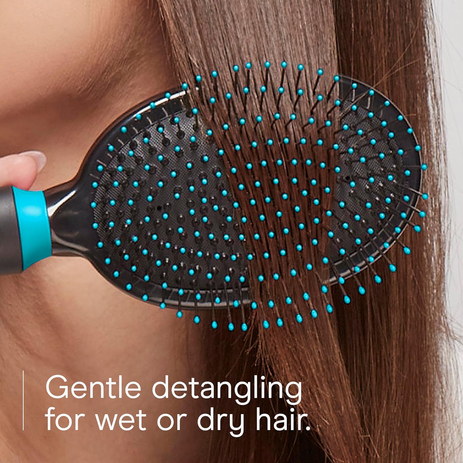 Conair Salon Results Hair Brush, Detangling Hair Brush for Men and Women, For All Hair Types, Metal Bristles and Cushion Base - Image 4
