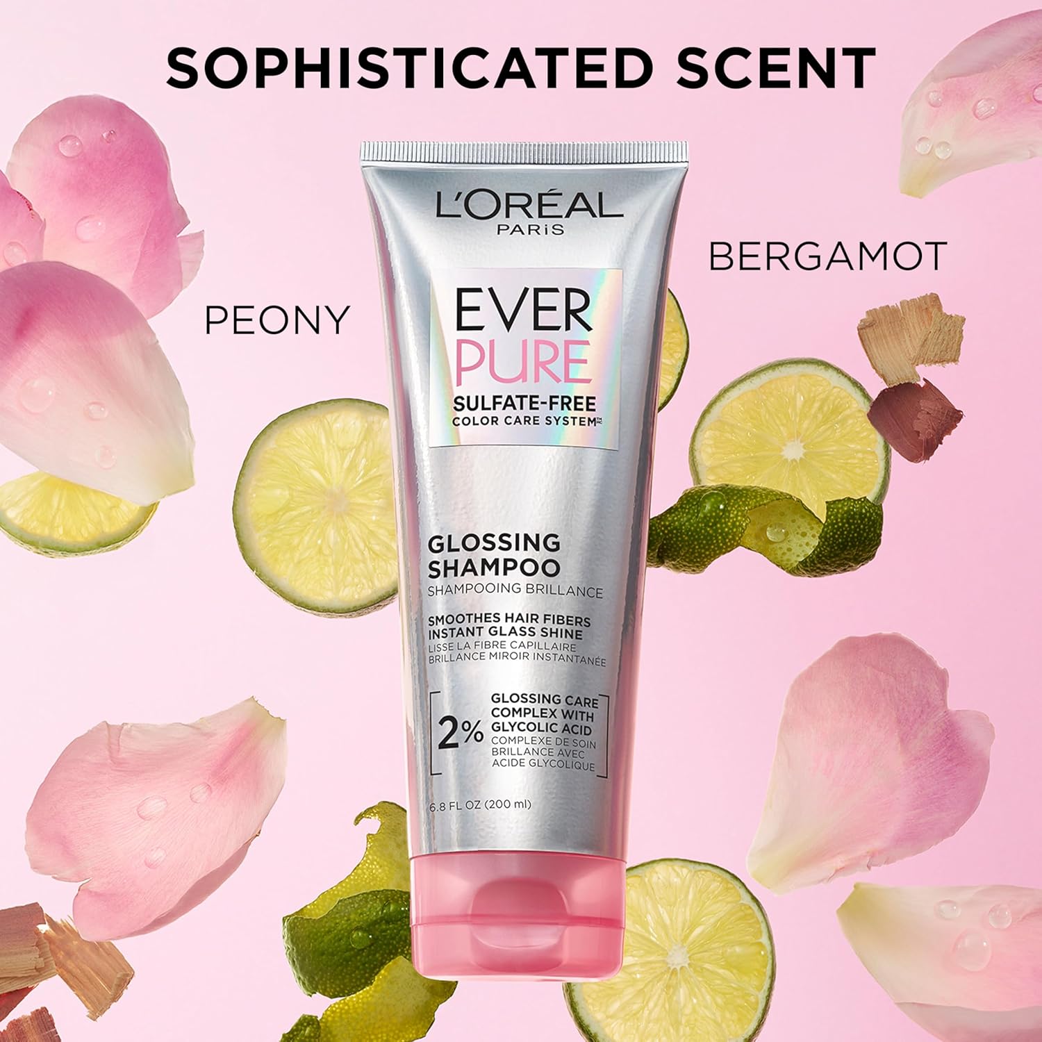 L'Oreal Paris Sulfate Free Glossing Lamination Hair Mask, 5-Minute Rinse-Off Hair Treatment with Glycolic Acid for Glass Shine, Smoothness & Soft Feel, Color Caring, EverPure, 5.1 Fl Oz - Image 5