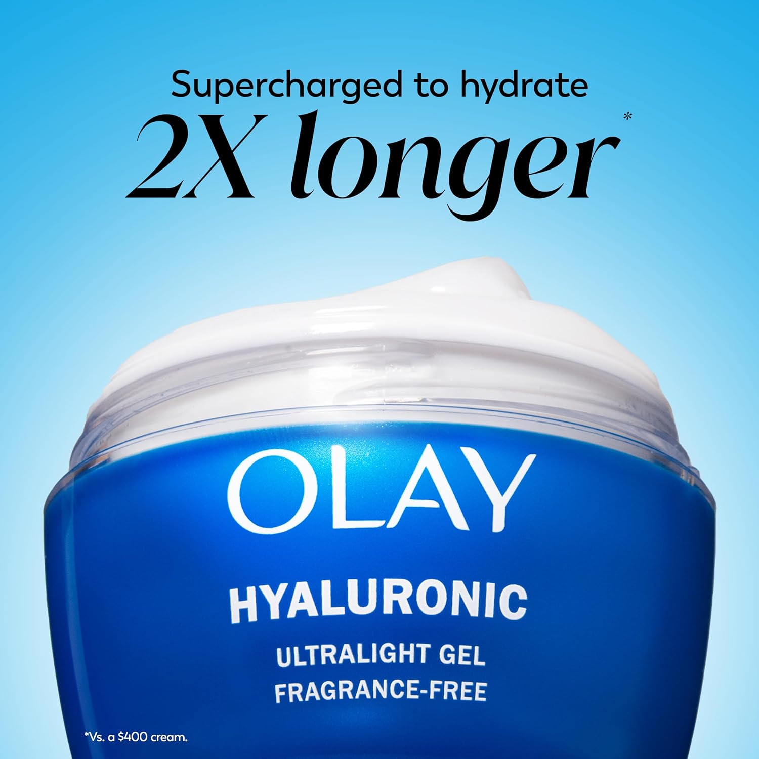 Olay Hyaluronic Acid Face Moisturizer, Instant Hydration for Women, Fragrance-Free - Dry Skin Solution, Glowing, Smoothing, Plumping, Renewing - Niacinamide, Amino Peptides 1.7 Oz - Image 4