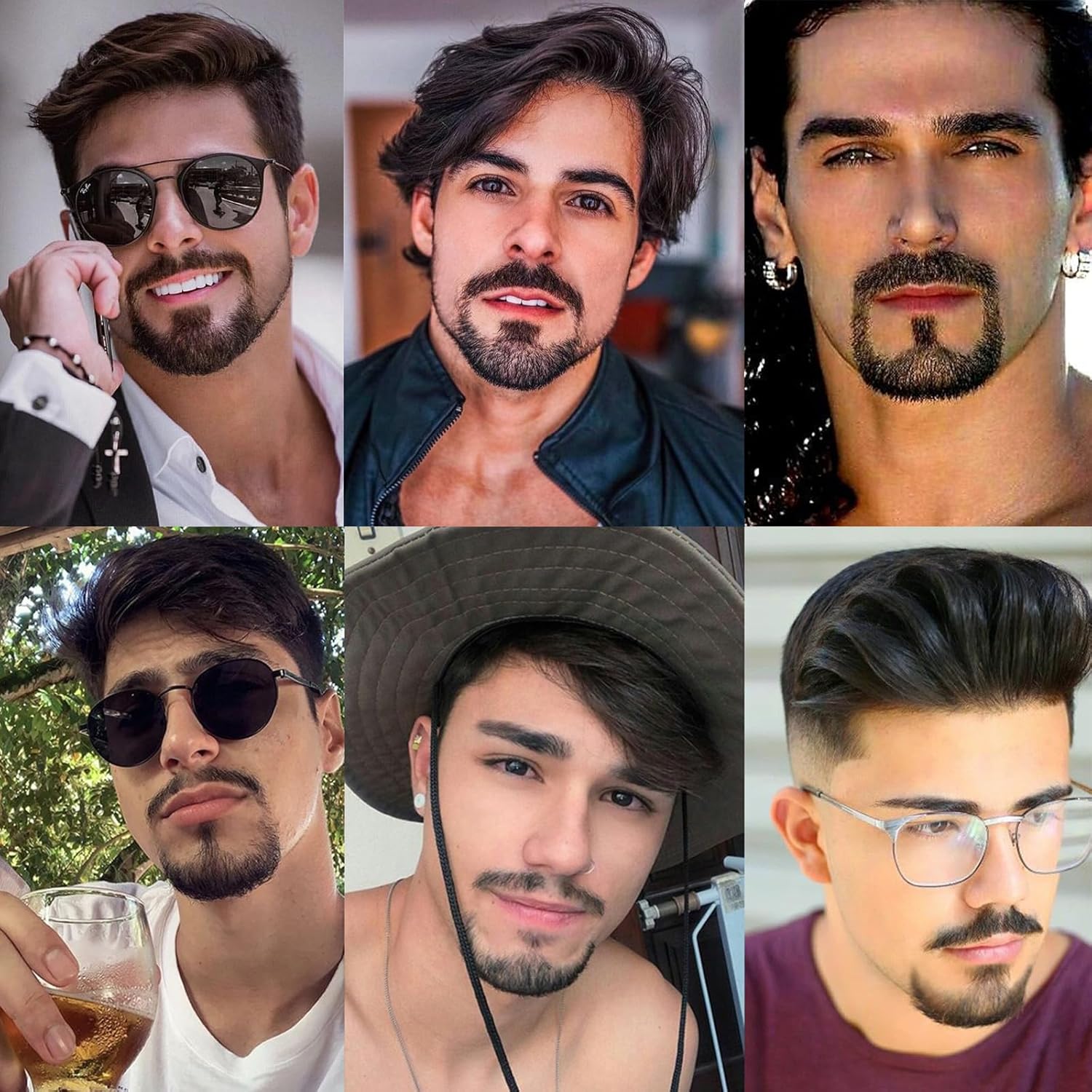 Ailsa Fake Beard Realistic Mustache Brown Goatee Costume Facial Hair 100% Human Hair Invisible Lace False Beards for Halloween Cosplay Parties Drama Movie Makeup - Image 7