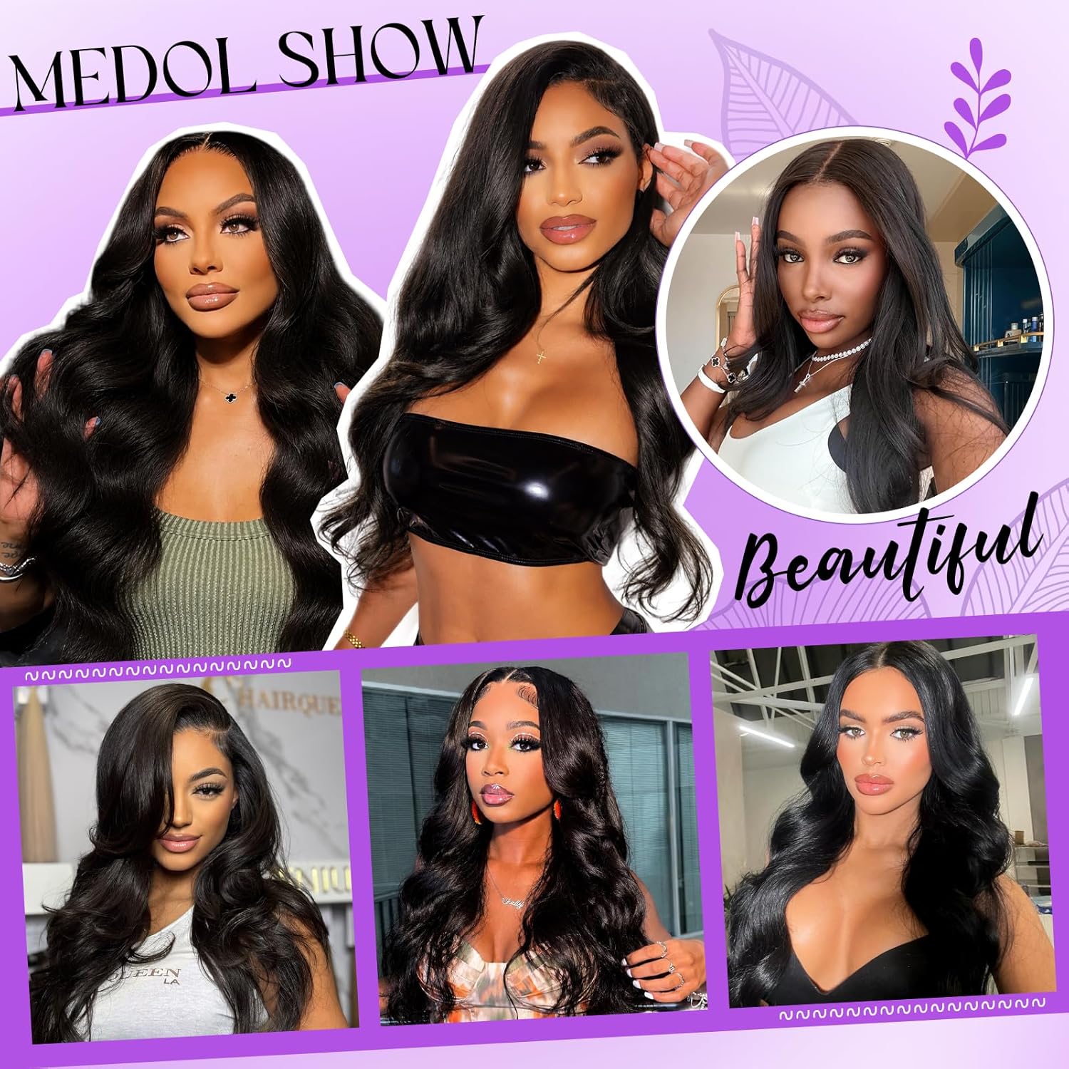13x6 Lace Front Wigs Human Hair Pre Plucked 180% Density HD Lace Frontal Wigs Human Hair 12A Body Wave Lace Front Wigs Human Hair for Women Natural Black Color (18 Inch) - Image 7