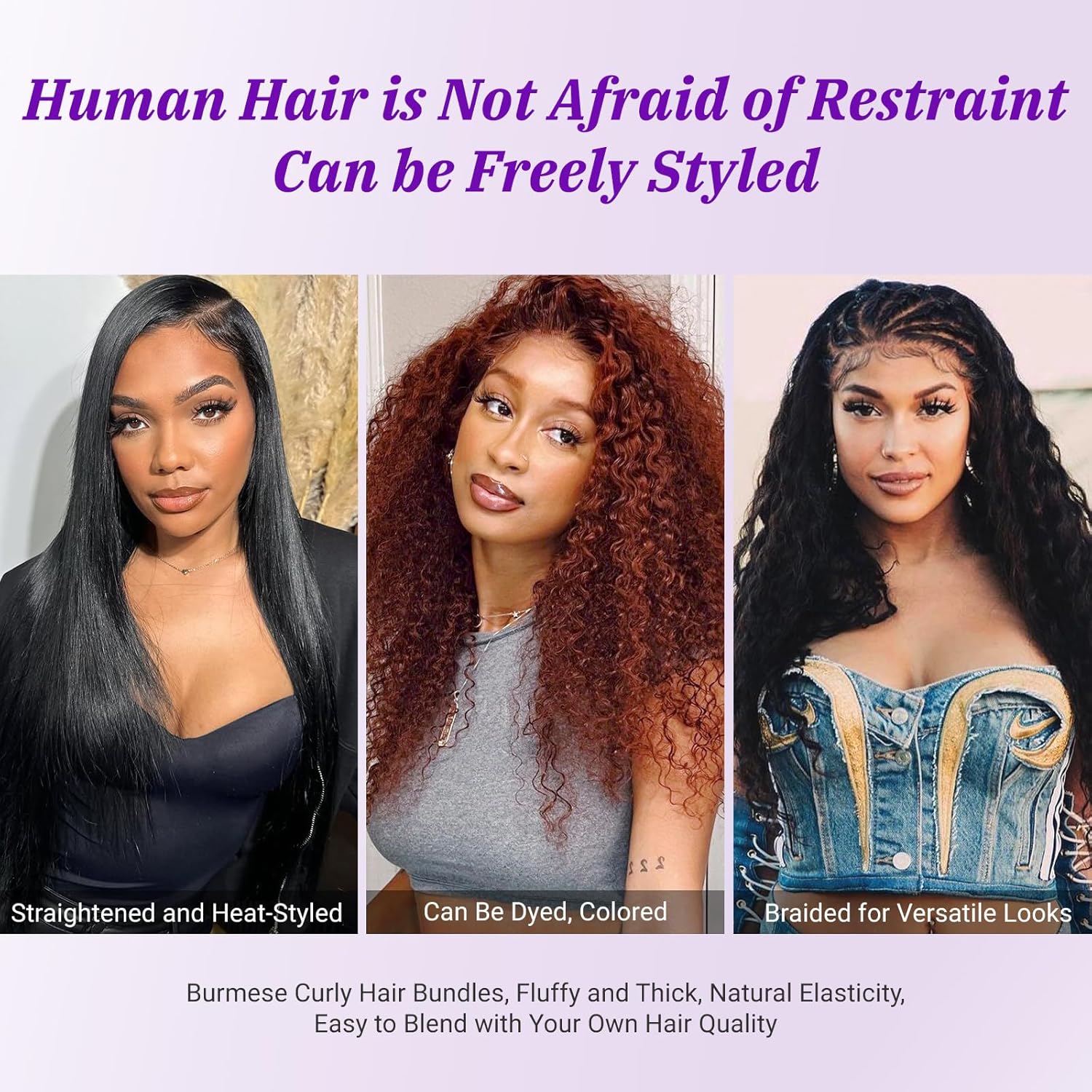 Bundles Human Hair 3C4A Spiral End Quick 3Pcs Burmese Curly Water Wave Bundles Human Hair Extensions for Black Women 14-30 INCH Natural Black (3 Burmese Bundles Curly Human Hair, 18 20 22) - Image 6