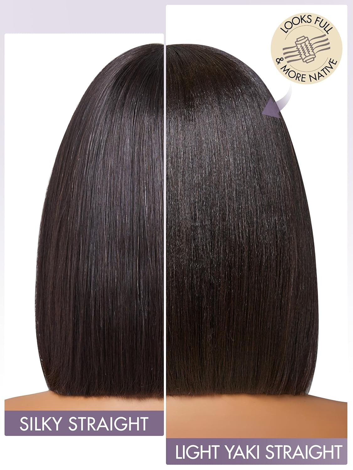 LUVME HAIR 10 Inch Light Yaki Straight Bob Wig with Bangs Human Hair - Image 5