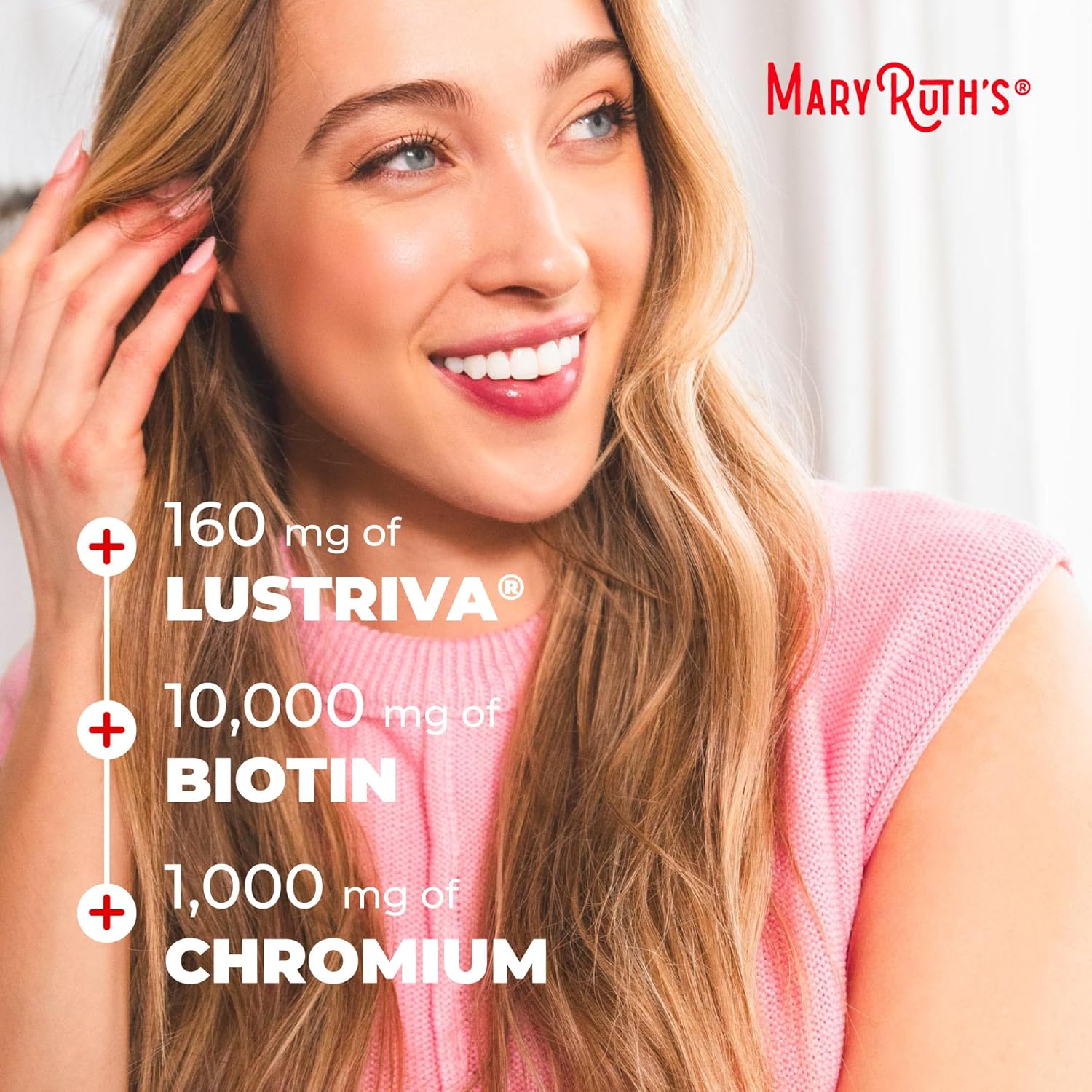 MARYRUTH'S Liquid Multivitamin + Hair Growth | Clinically Tested in Women for Thicker Hair & Facial Wrinkles | Biotin 10000mcg | Lustriva Hair Growth Supplements | Skin Care | Ages 18+ | 15.22 Fl Oz - Image 7