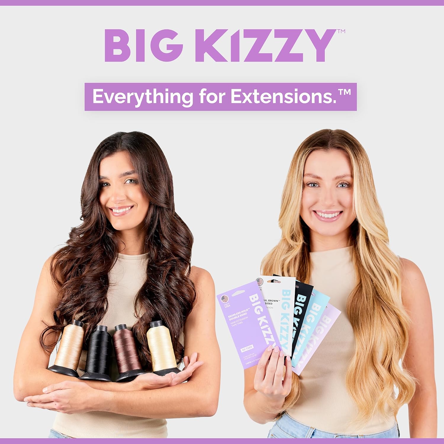 Single Sided Tape for Hair Extensions by Big Kizzy (72 tabs) - Extra Hold - Easy Install & Removal Replacement Tape for Thin, Fine Hair, 4cm x .8cm Tape for Extensions, Professional Extension Tape - Image 7
