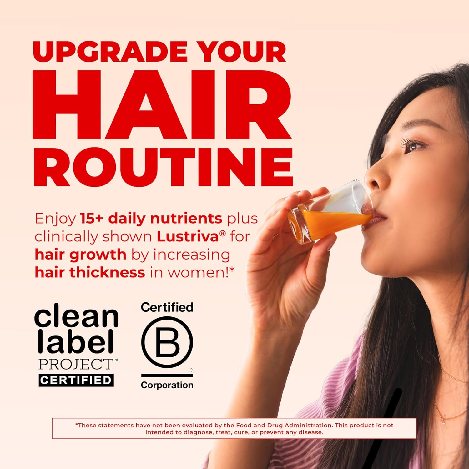 MARYRUTH'S Liquid Multivitamin + Hair Growth | Clinically Tested in Women for Thicker Hair & Facial Wrinkles | Biotin 10000mcg | Lustriva Hair Growth Supplements | Skin Care | Ages 18+ | 15.22 Fl Oz - Image 2