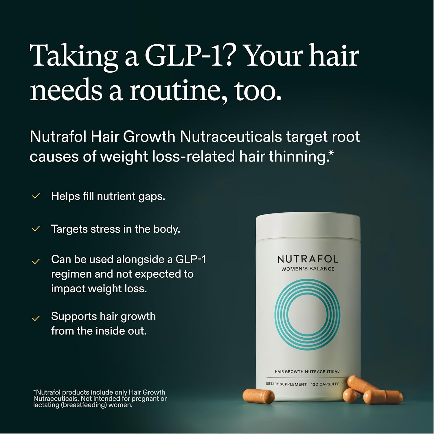 Nutrafol Women's Balance Hair Growth Supplements, Ages 45 and Up, Clinically Tested for Visibly Thicker Hair and Scalp Coverage, Dermatologist Recommended - 1 Month Supply - Image 12