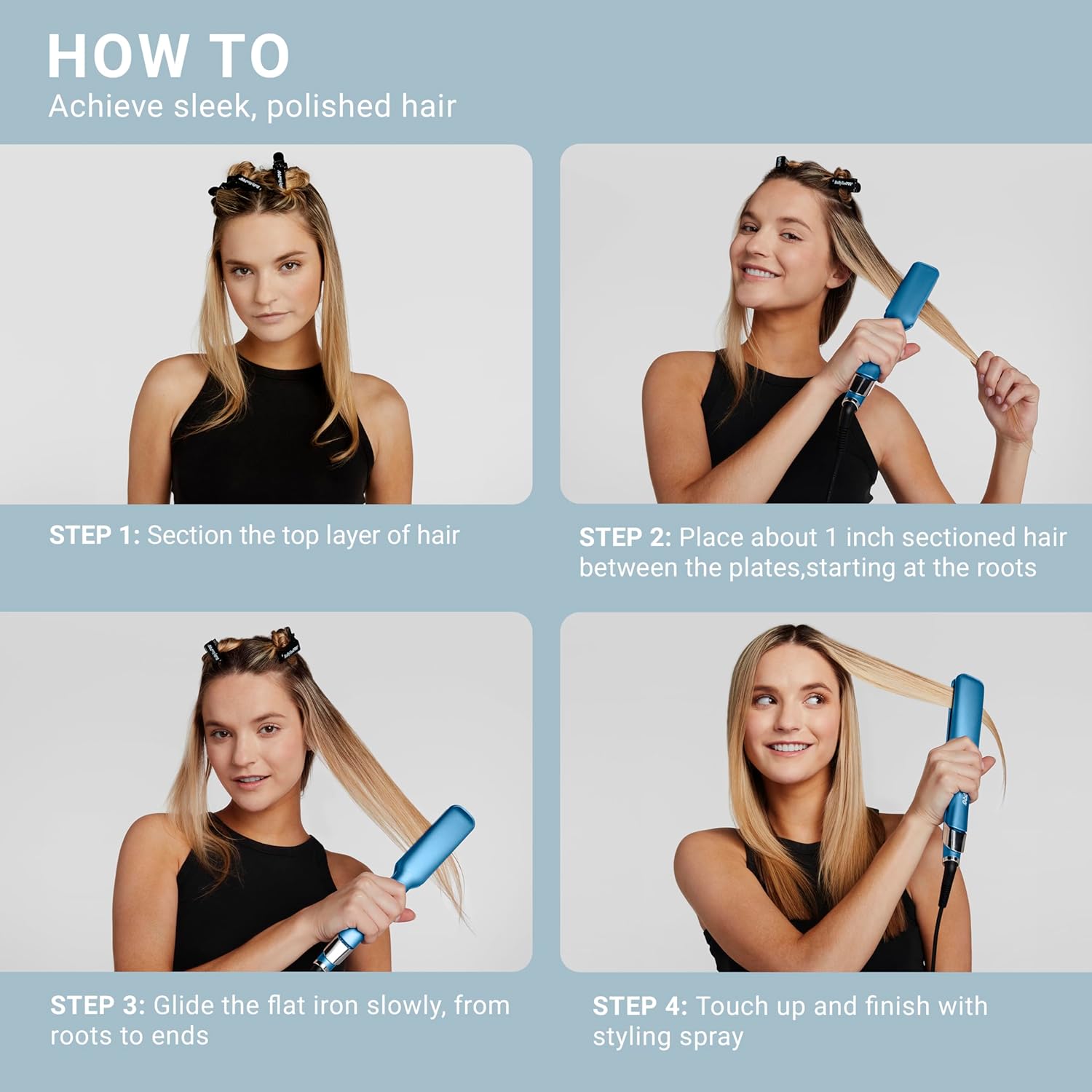 BabylissPRO Nano Titanium Ultra-Sleek Hair Straightener, Flat Iron for All Hair Types - Image 7