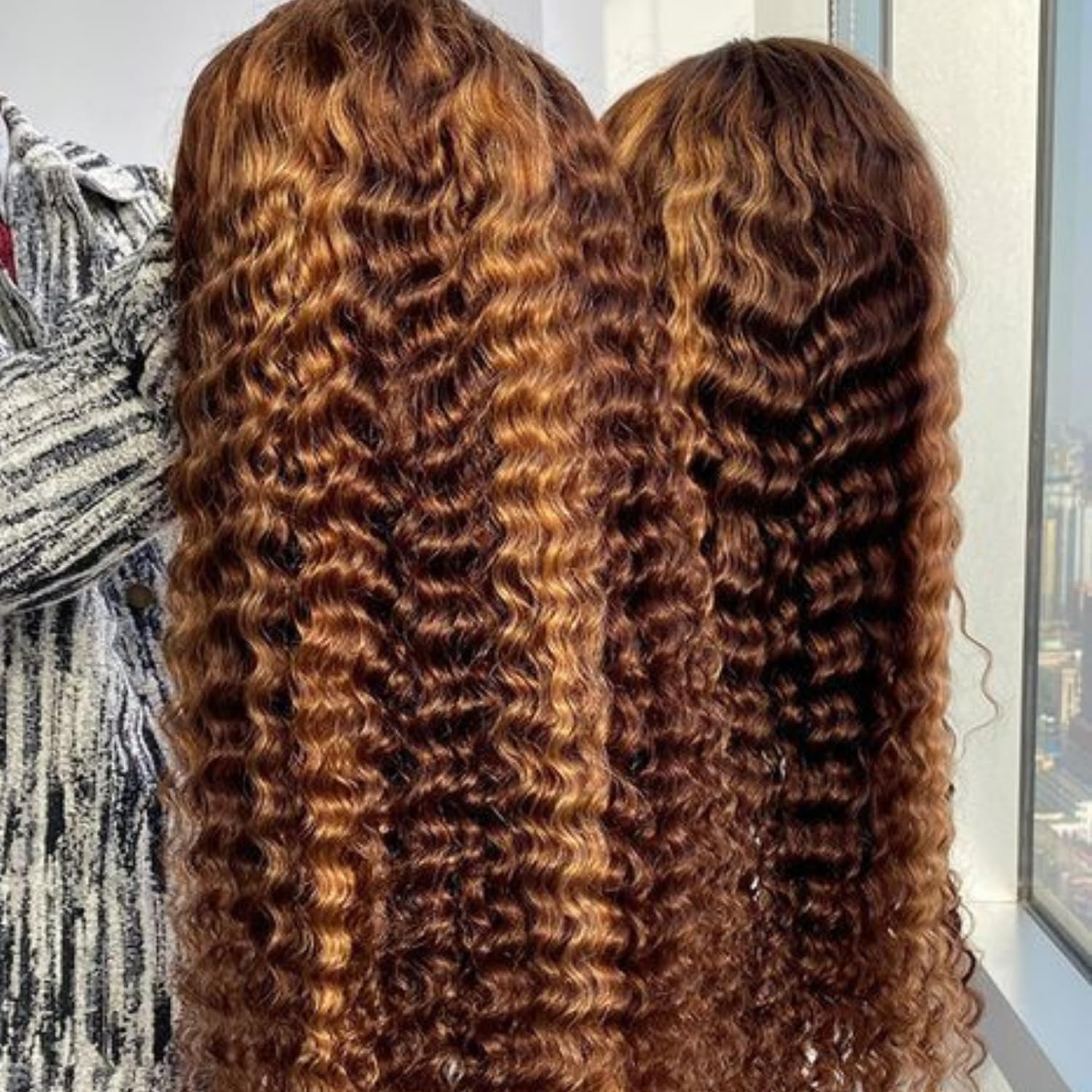 DULOVE Wear and Go Glueless Wigs Human Hair Pre Plucked Pre Cut Deep Wave Lace Front Wigs 200 Density 5x5 HD Lace Closure Wigs Human Hair No Glue Ready to Wear Wig for Beginner (4/27, 22 inch) - Image 6