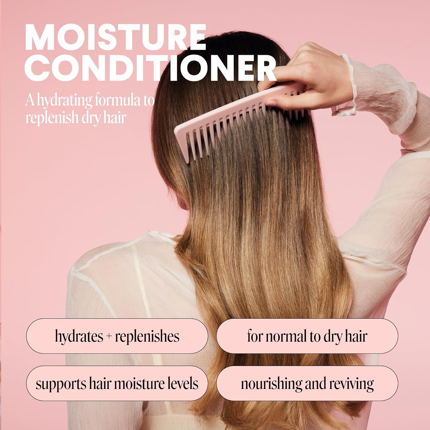 MONDAY Haircare MOISTURE Conditioner with Hyaluronic Acid, Coconut Oil & Shea Butter for Dry & Dull Hair 798 mL - Image 3