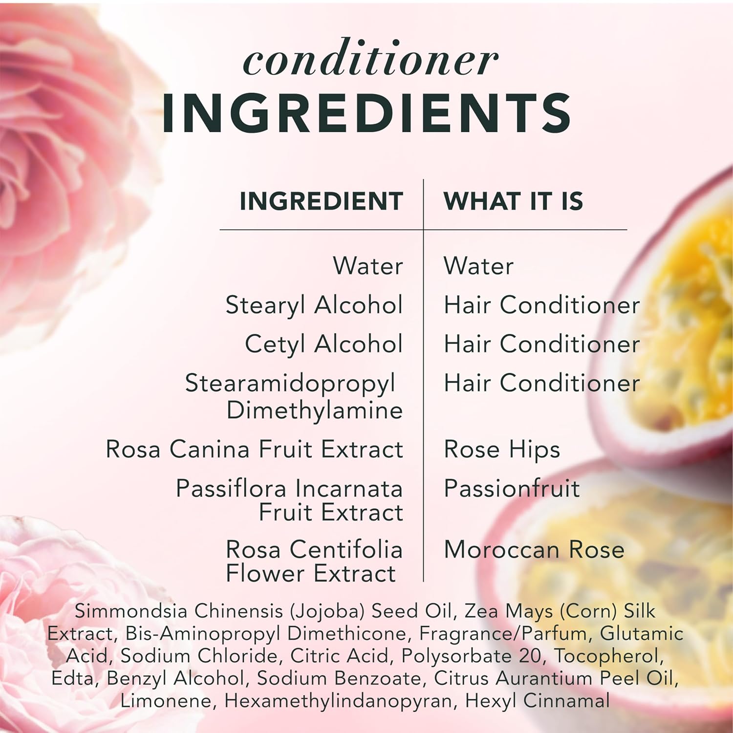 Herbal Essences Conditioner, Rose Hips + Passionfruit - Smooth Collection, Shiny Hair with Vitamin E & Jojoba, Safe for Color Treated Hair, Floral Scent, Cruelty-Free, Dermatologist-Tested, 29.2 Fl Oz - Image 6