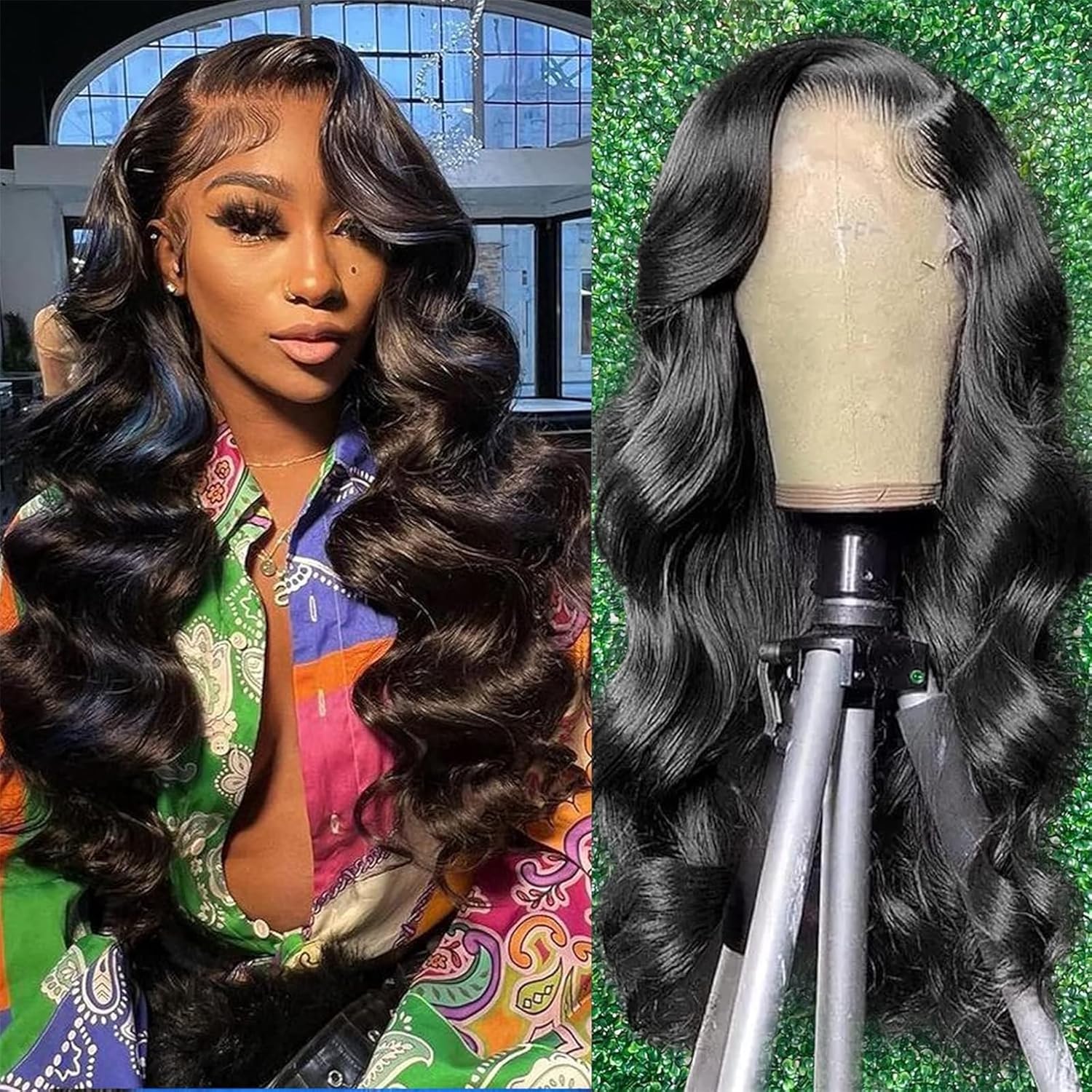13x6 Lace Front Wigs Human Hair Pre Plucked 180 Density 26 Inch HD Body Wave Lace Front Wigs Human Hair 10A Frontal Wigs Human Hair wigs for Women Glueless Wigs Human Hair Pre Plucked Black wig - Image 7