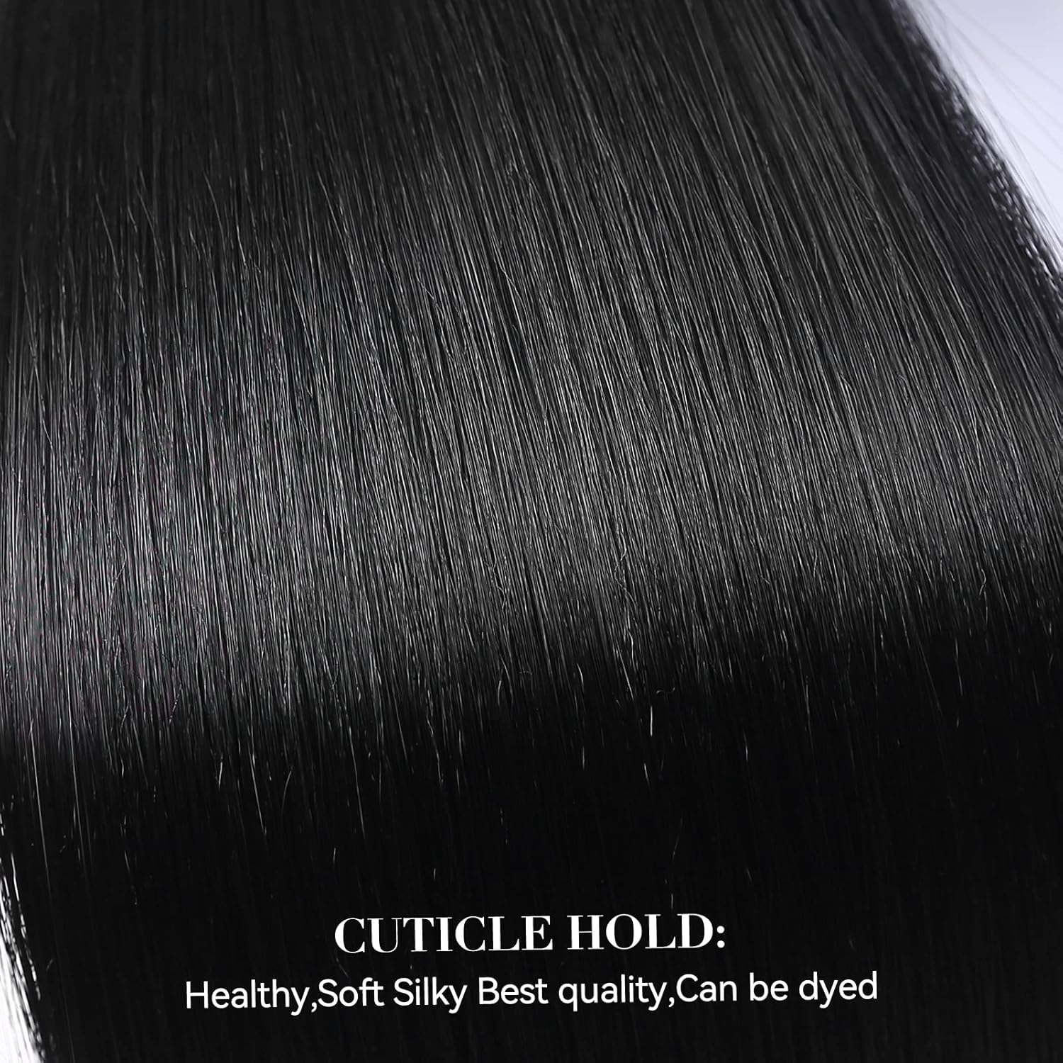 Black Hair Extensions Straight Clip in Hair Extensions Clip ins - Soft and Thick (20 Inches, 4Pcs, #1B) - Image 2