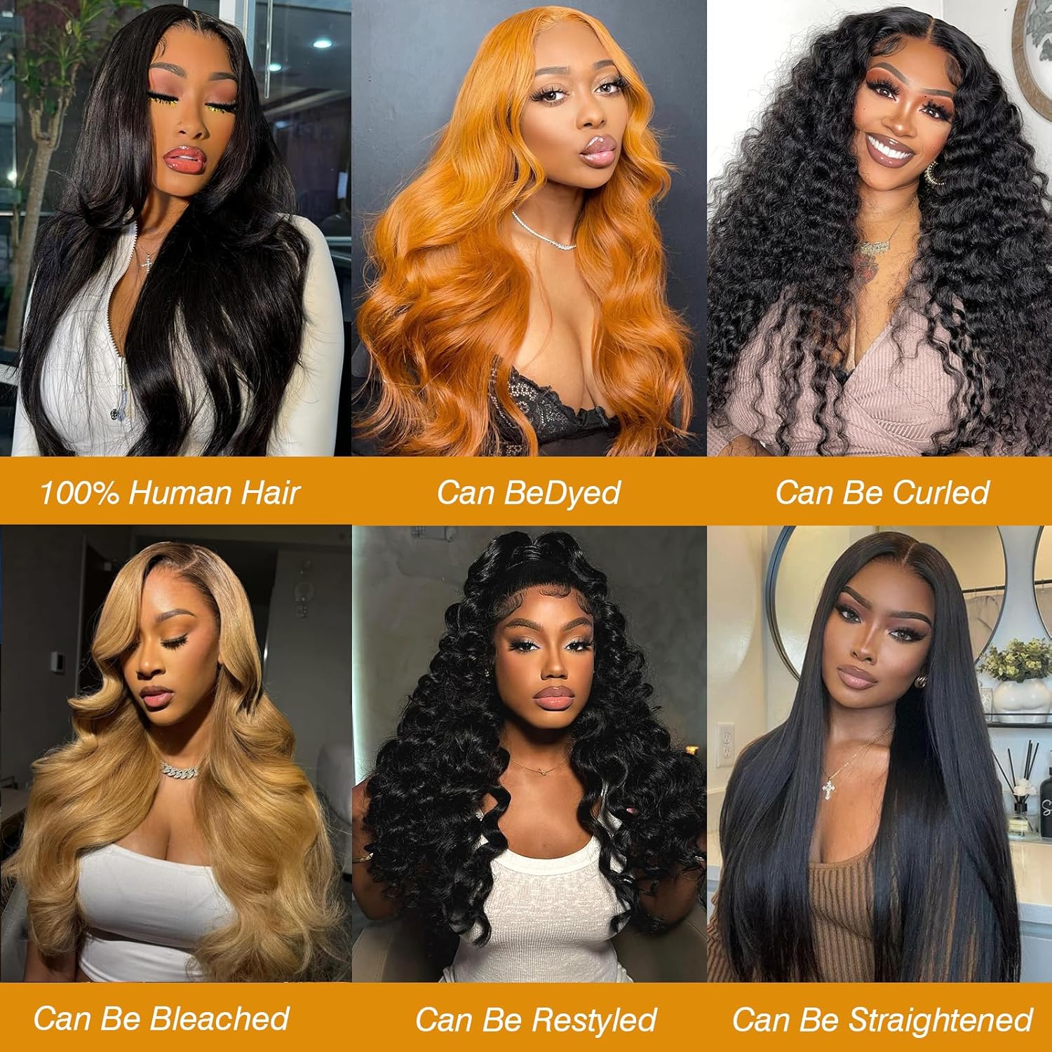 CSCHS 12A Human Hair Bundles 22 24 26 Inch Body Wave Bundles Human Hair 100% Unprocessed Brazilian Virgin Hair Quick Weave Extensions Natural Black - Image 3