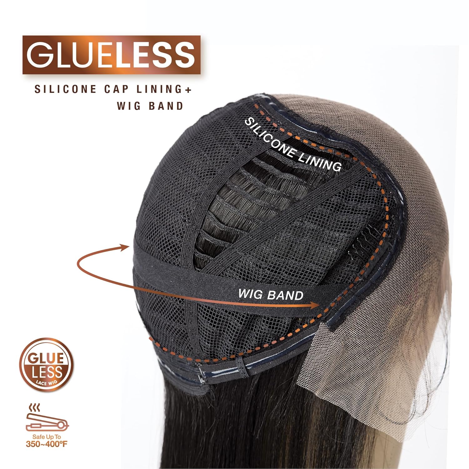 Sensationnel Bare Lace 13X6 Wigs - Unit 4 Lacefrontal Glueless Synthetic 180 Degree Preplucked Hairline (1B OFFBLACK) - Image 8
