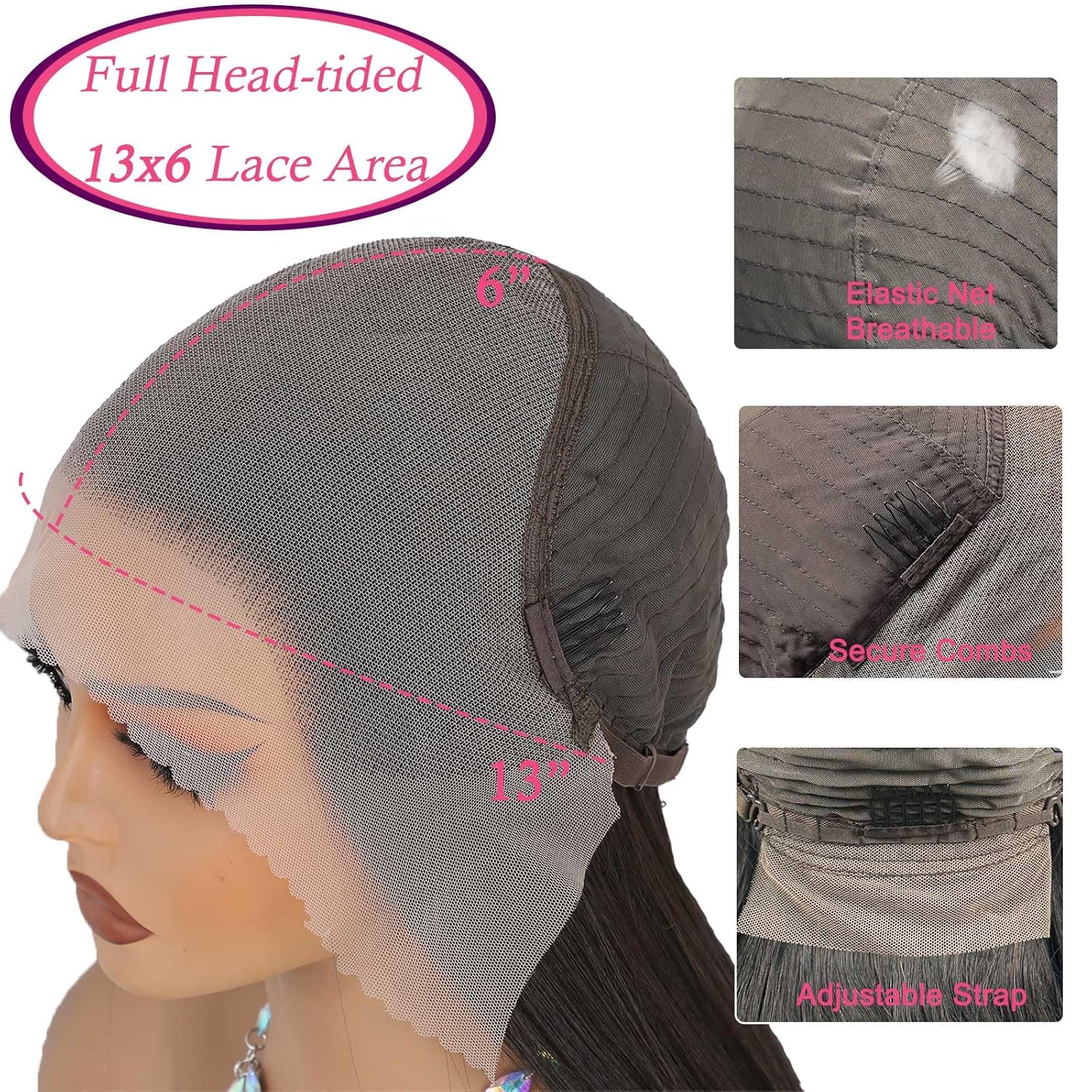 Synthetic Lace Front Wig, Honey Blonde Wig 13x6 Hd Lace Pre-Plucked Long Straight Highlights Glueless Wigs for Black Women 26 Inch Suitable for Everyday Wear - Image 7