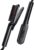 TYMO Flat Iron Hair Straightener Brush 2 in 1, 200M Ions Hair Straighteners for Women, Ceramic Straightening Hot Comb for Anti-Frizz Straights, Waves, Curl, 3X Less Heat Damage, Dual Voltage, Black