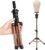 Ailsa 25″ Wig Stand Tripod Adjustable Mannequin Head Stand Metal Mini Wig Head Stand for Training Mannequin Heads and Canvas Block Head (Rose pink)