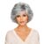 Ailsa Short Wavy Grey Wig for Women – Gray Synthetic Hair Pixie Wig with Bangs for Daily Wear, Cosplay, Festival, and Party Use (Grey)