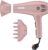 Conair Hair Dryer with Retractable Cord, 1875W Blow Dryer, 3 Heat Settings, 2 Speeds, Blow Dryer with Diffuser and Concentrator Attachments, Ionic + Tourmaline Technology, Matte Light Pink