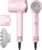 Hair Dryer, Wavytalk Turblow Pro Fast Drying Blow Dryer with Diffuser, High Speed Hair Dryer with 110,000 RPM, Pro Negative Ions for Reduces Damage, Frizz Smoothing, 3 Speeds & 3 Temps, Pink