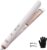Quico Hair Straightener, 110-240V Global Travel Hair Straighteners for Women, 15s Fast Heating, Ceramic Negative Ion Flat Iron, Temp Memory, 320℉-450℉, Auto-Off, with Glove and Clips, Gift, Pink
